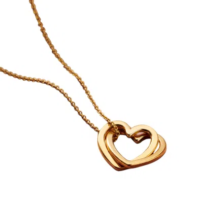 Posh Totty Designs Women's Yellow Gold Plated Interlinking Hearts Necklace