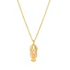 POSH TOTTY DESIGNS WOMEN'S YELLOW GOLD PLATED LOBSTER CHARM PENDANT NECKLACE