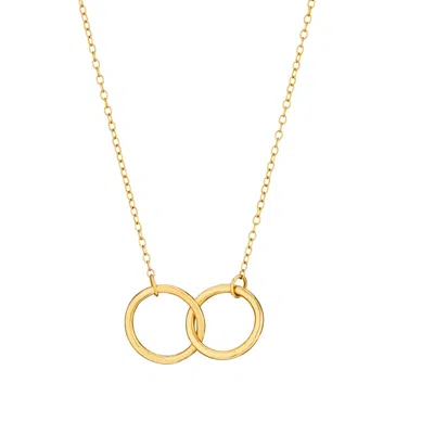 Posh Totty Designs Women's Yellow Gold Plated Medium Double Hoop Necklace