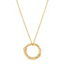 Posh Totty Designs Women's Yellow Gold Plated Medium Twig Hoop Necklace In Gold