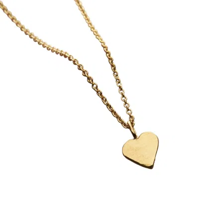 Posh Totty Designs Women's Yellow Gold Plated Mini Heart Charm Necklace