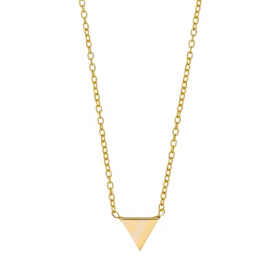 Posh Totty Designs Women's Yellow Gold Plated Mini Triangle Necklace
