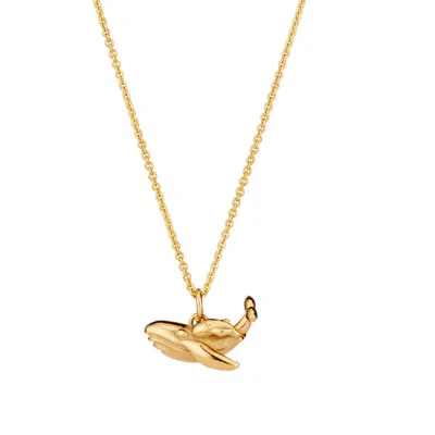 Posh Totty Designs Women's Yellow Gold Plated Mummy & Baby Whale Charm Necklace