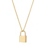 Posh Totty Designs Women's Yellow Gold Plated Padlock Charm Necklace In Gold