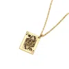 Posh Totty Designs Women's Yellow Gold Plated Queen Of Hearts Playing Card Charm Necklace In Gold