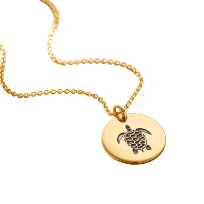 Posh Totty Designs Women's Yellow Gold Plated Turtle Spirit Animal Necklace
