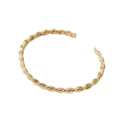 Posh Totty Designs Women's Yellow Gold Plated Twisted Cuff