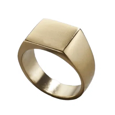 Posh Totty Designs Women's Yellow Gold Plated Unisex Signet Ring