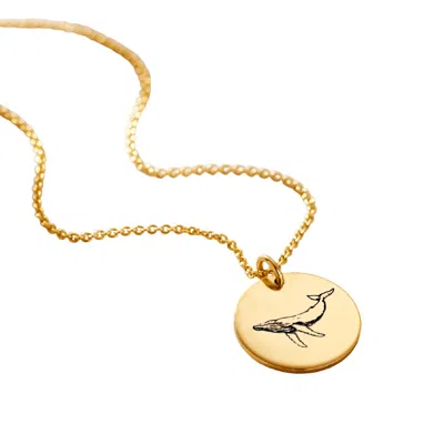 Posh Totty Designs Women's Yellow Gold Plated Whale Spirit Animal Necklace