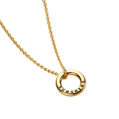 Posh Totty Designs Women's Yellow Gold Sunshine Micro Message Necklace