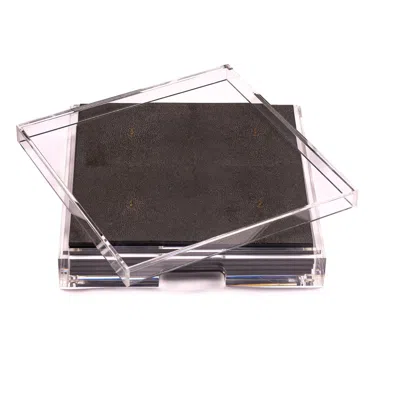 Posh Trading Company Black Placebox Clear - Shagreen Chocolate