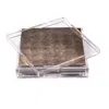 Posh Trading Company Brown Placebox Clear Silver Leaf - Chic Matte Taupe