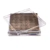 Posh Trading Company Brown Placebox Clear Silver Leaf - Taupe