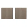 Posh Trading Company Brown Set Of Two Silver Leaf Coasters - Chic Matte Taupe In Brown