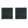 Posh Trading Company Grey Set Of Two Silver Leaf Coasters - Stormy Sky In Gray
