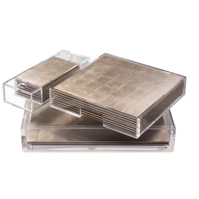 Posh Trading Company Neutrals Matbox Clear Silver Leaf - Matte Champagne