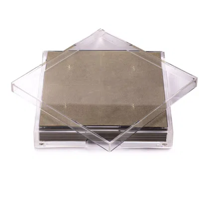 Posh Trading Company Neutrals Placebox Clear - Shagreen Natural