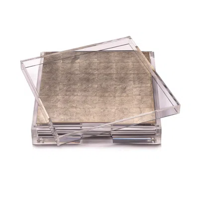 Posh Trading Company Neutrals Placebox Clear Silver Leaf - Chic Matte Champagne