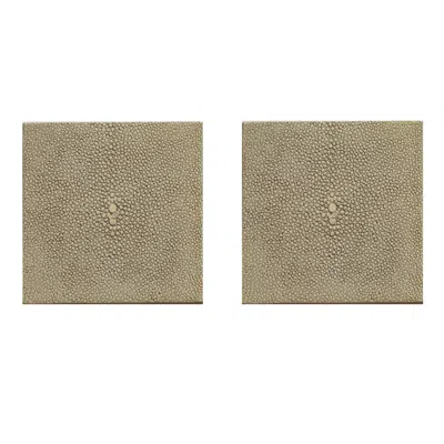 Posh Trading Company Neutrals Set Of Two Coasters - Faux Shagreen Natural