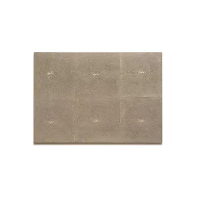 Posh Trading Company Neutrals Set Of Two Grand Placemat - Faux Shagreen Natural