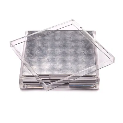 Posh Trading Company Placebox Clear Silver Leaf - Silver