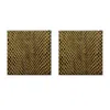 Posh Trading Company Set Of Two Coasters - Faux Boa Gold In Green