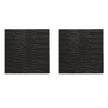 Posh Trading Company Set Of Two Coasters - Faux Python Black In Black