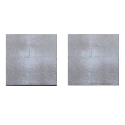 Posh Trading Company Set Of Two Silver Leaf Coasters - Chic Matte Silver In Metallic