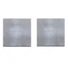 Posh Trading Company Set Of Two Silver Leaf Coasters - Chic Matte Silver In Gray