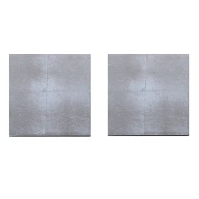 Posh Trading Company Set Of Two Silver Leaf Coasters - Chic Matte Silver In Gray