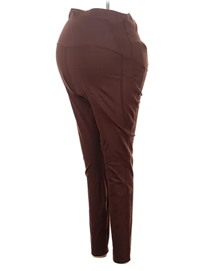 Pre-owned Poshdivah Active Pants In Brown