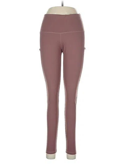 Pre-owned Poshdivah Active Pants In Burgundy