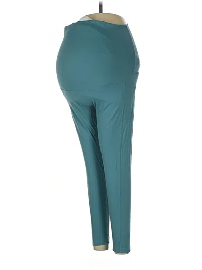 Pre-owned Poshdivah Active Pants In Green