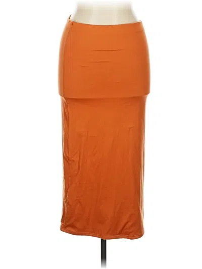 Pre-owned Poshdivah Casual Skirt In Orange