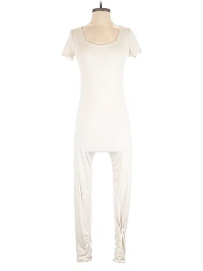 Pre-owned Poshdivah Jumpsuit In White