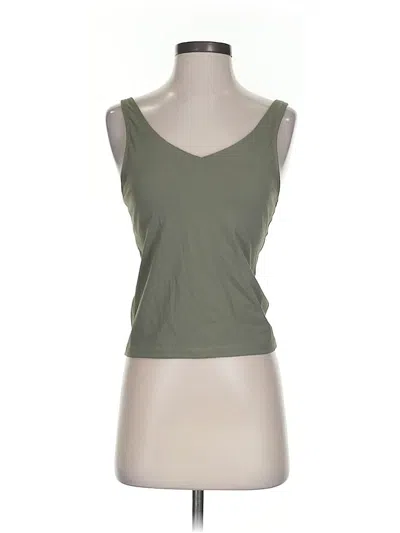 Pre-owned Poshdivah Tank Top Green Strapless Neckline Tops