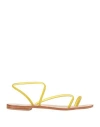 Positano Woman Thong Sandal Yellow Size 11 Leather