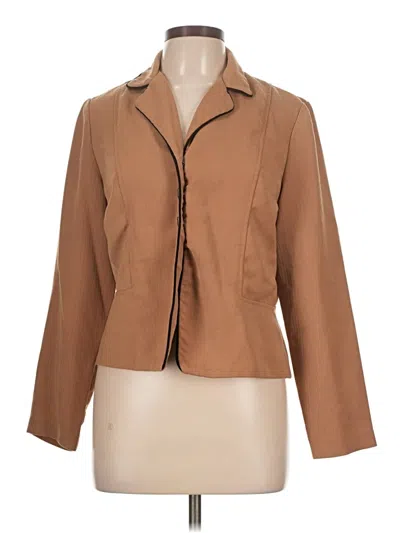 Pre-owned Positive Attitude Blazer Jacket In Brown