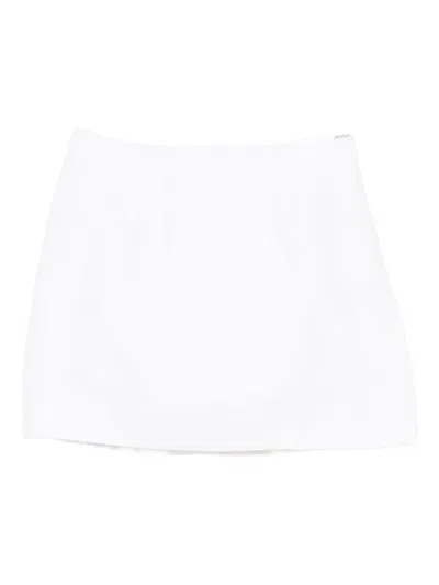 Posse A-line Cotton Skirt In White