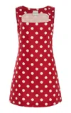 Posse Alice Linen Mini Dress In Red