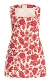 Posse Alice Linen Mini Dress In Red