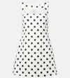 Posse Alice Polka-dot Linen Minidress In White