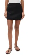 Posse Alice Linen Mini Skirt In Black