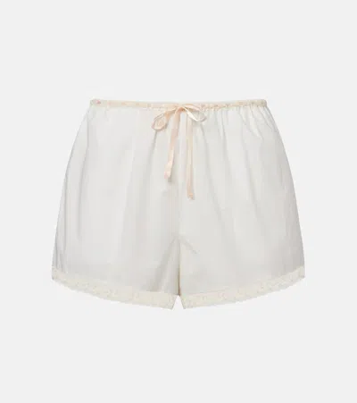 Posse Alma Cotton Shorts In White