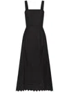 Posse Amelia Broderie Anglaise Cotton Maxi Dress In Black