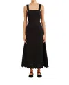 Posse Amelia Broderie Anglaise Cotton Maxi Dress In Black