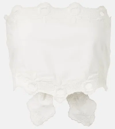 POSSE ANTOINETTE EMBROIDERED COTTON TOP
