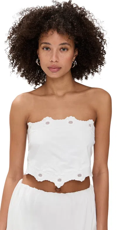 Posse Antonette Tie Top Vintage White