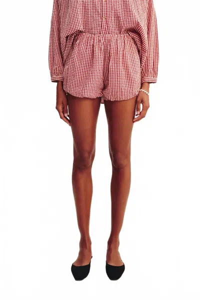 Posse Aurelia Classic Gingham Short In Red