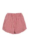 Posse Aurelia Cotton Bloomer Shorts In Red